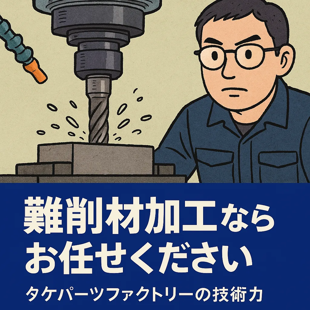 難削材加工ならお任せください|タケパーツファクトリーの技術力
